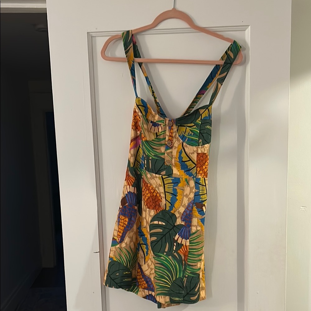 House of Harlow Tropical Print Sleeveless Dress